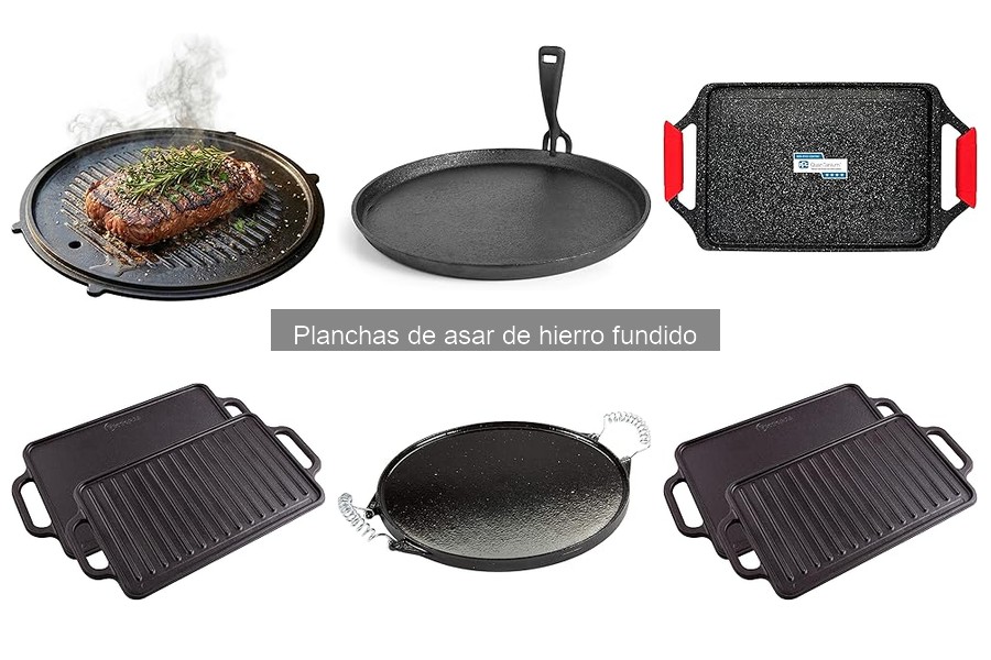 Alternativas a las planchas de asar de hierro fundido