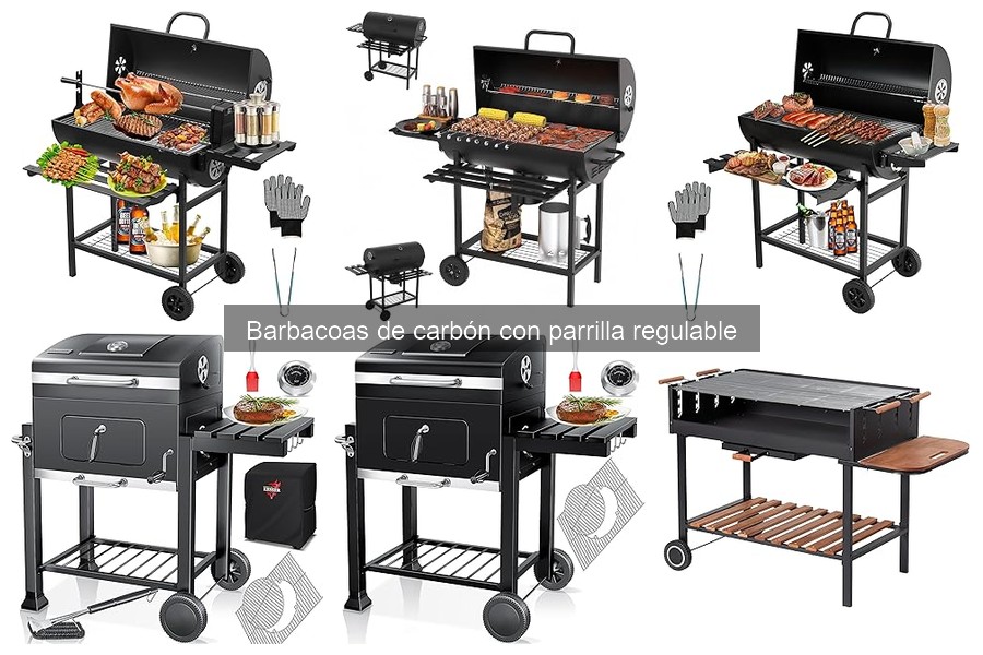 Cómo configurar la parrilla regulable en barbacoa de carbón