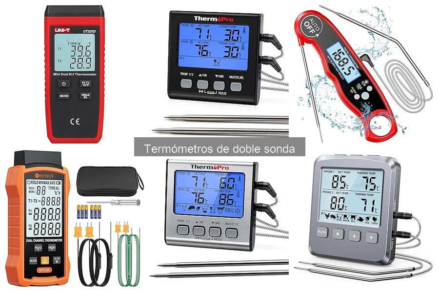 Cómo usar un termómetro de doble sonda correctamente