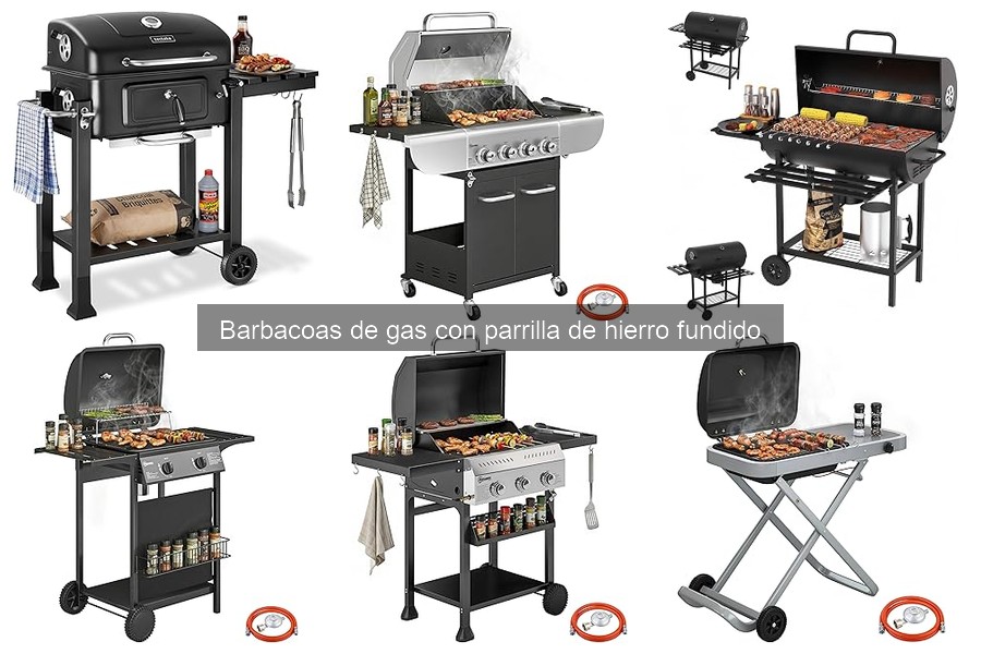 Cómo usar una barbacoa de gas con parrilla de hierro fundido