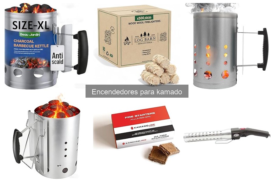 Comparativa de encendedores eléctricos y de gas para kamado