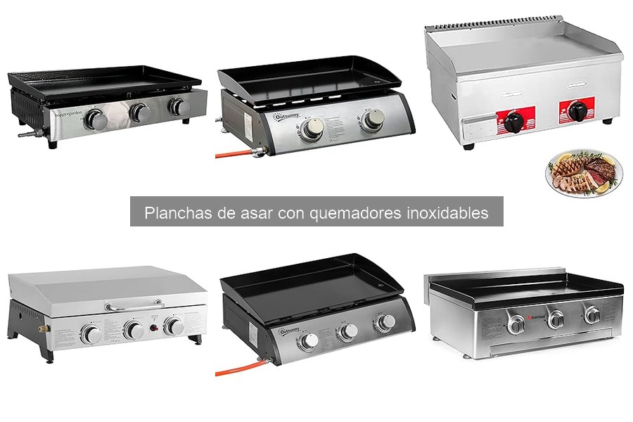 Consejos para usar planchas de asar con quemadores inoxidables