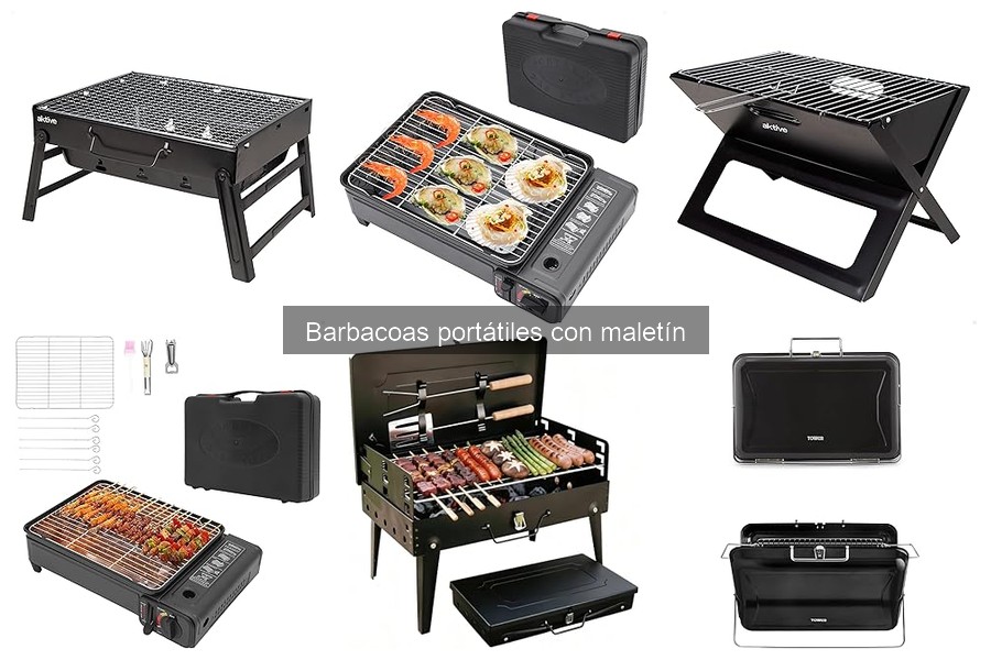 ¿Cuánto pesa una barbacoa portátil con maletín?