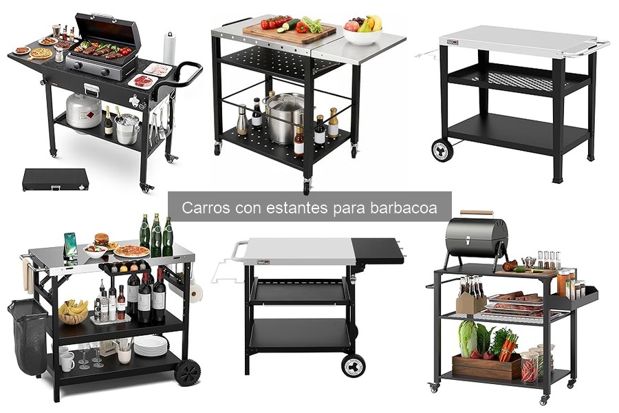 Dónde comprar carros con estantes para barbacoa a buen precio