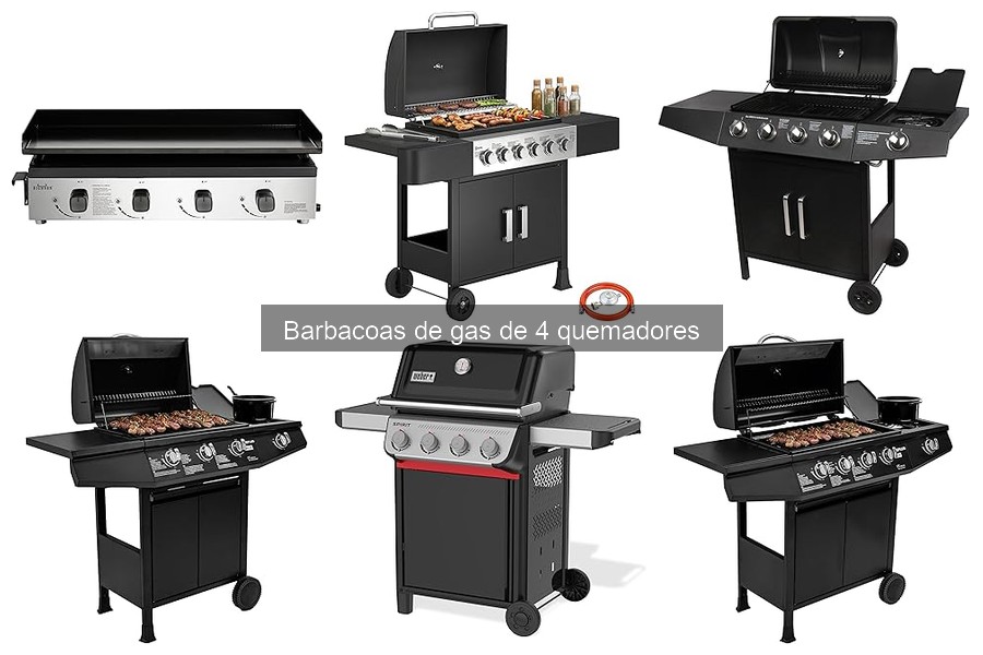 Ergonomía y diseño en barbacoas de gas de 4 quemadores