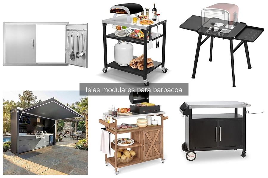 Espacio necesario para instalar una isla modular de barbacoa