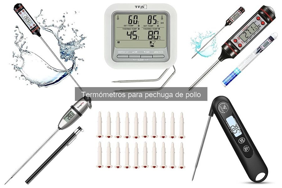 Guía para usar un termómetro en pechuga de pollo