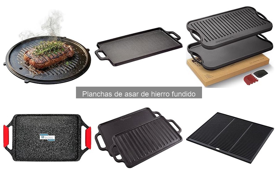 Mejores planchas de asar de hierro fundido para tu hogar