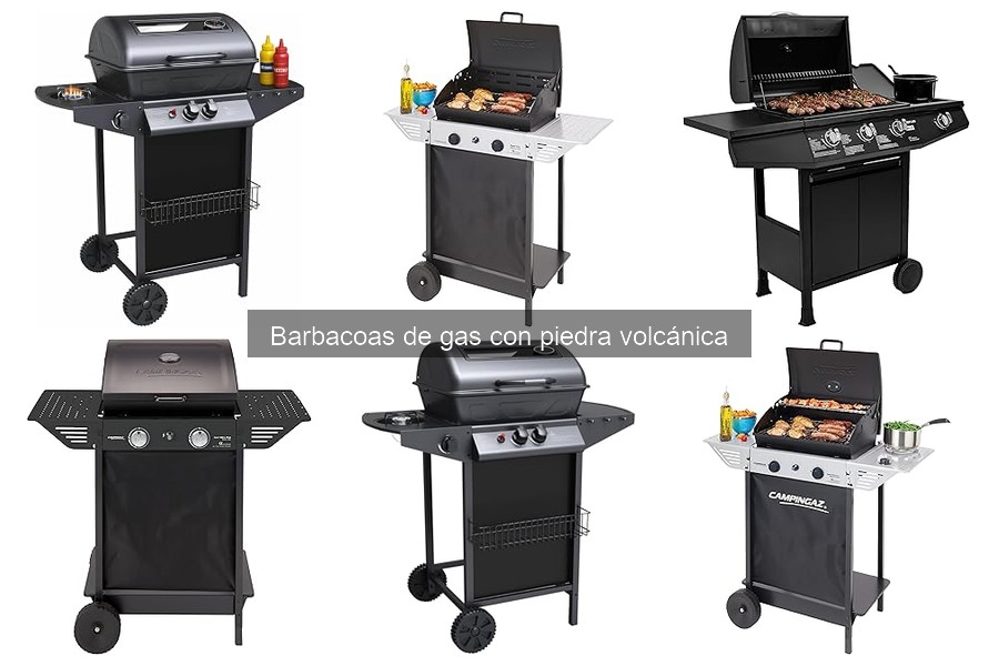 ¿Qué es una barbacoa de gas con piedra volcánica?