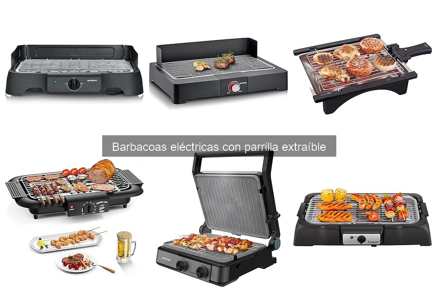 ¿Qué es una barbacoa eléctrica con parrilla extraíble?