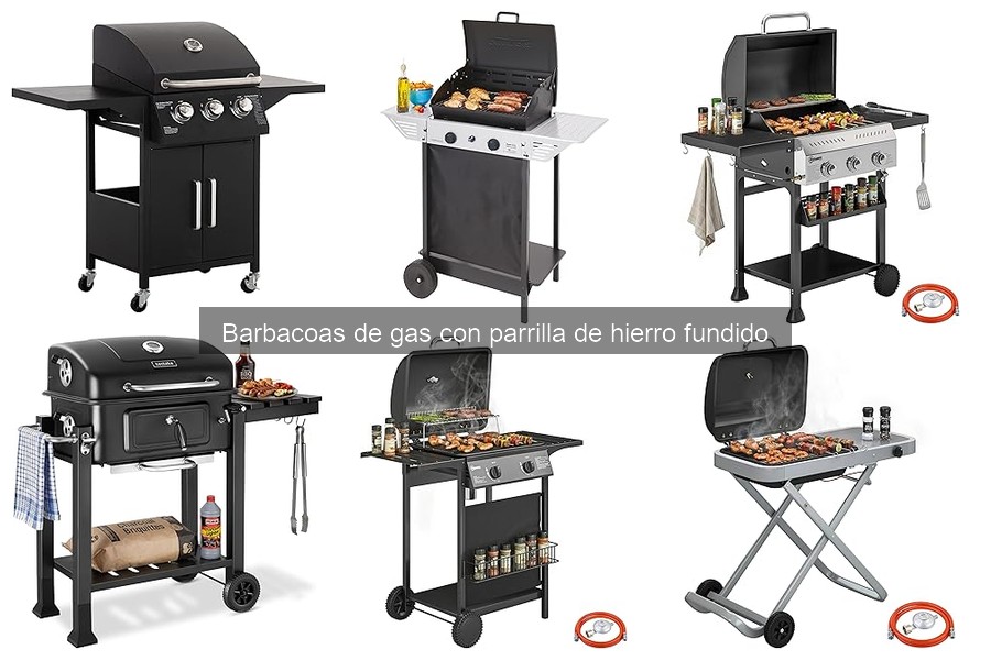 ¿Qué son las barbacoas de gas con parrilla de hierro fundido?