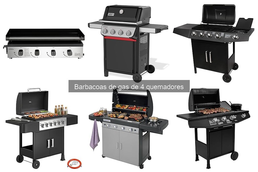 ¿Qué son las barbacoas de gas de 4 quemadores? Guía completa