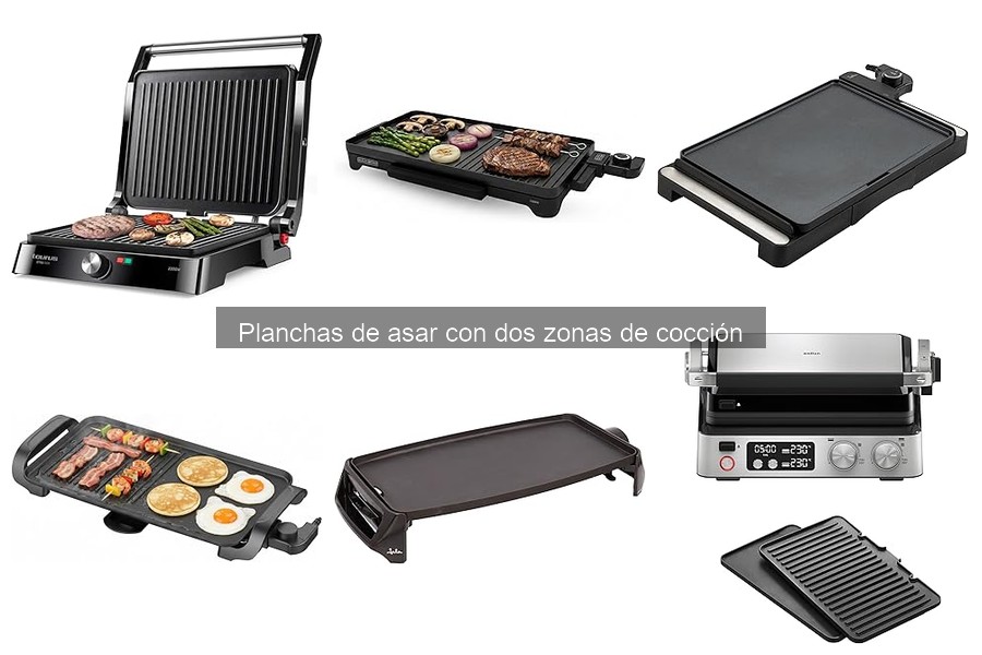 ¿Qué son las planchas de asar con dos zonas de cocción?