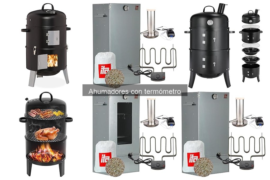 Tipos de ahumadores con termómetro: eléctricos, carbón y pellet