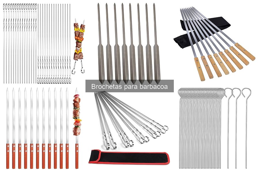 Tipos de brochetas para barbacoa: metal, madera y bambú