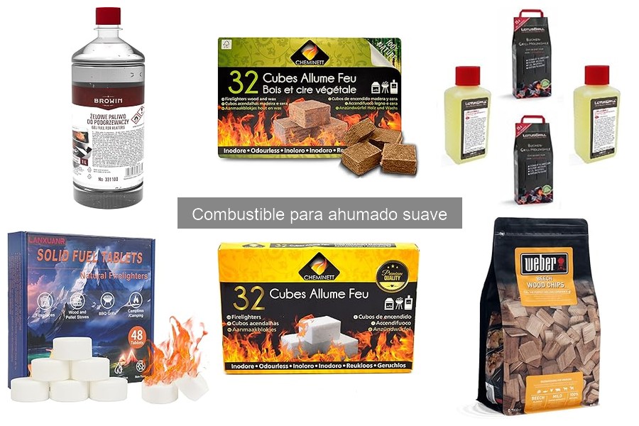 Tipos de combustible para ahumado suave en barbacoas